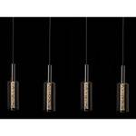 Suspension LED Elegance 4 ampoules Métal Argenté