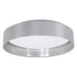 LED-plafondlamp Maserlo IV geweven stof/kunststof - 1 lichtbron - Grijs/Zilver