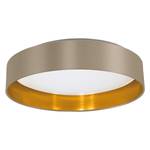 LED-Deckenleuchte Maserlo IV Webstoff / Kunststoff - 1-flammig - Taupe / Gold