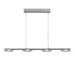 LED-hanglamp metaal/glas zilverkleurig