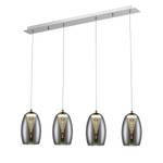 LED-hanglamp Metropolis Spiral IV rookglas/staal - 4 lichtbronnen