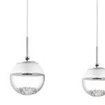 LED-hanglamp Montefio III kristalglas/staal - 3 lichtbronnen