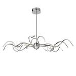 LED-Pendelleuchte Octopus Metall/Silikon Silber Satin