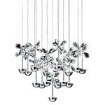 Suspension LED Pianopoli Cristal / Acier inoxydable - Abat-jour diamètre : 50 cm