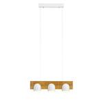 LED-hanglamp Vica ijzer/massief eikenhout