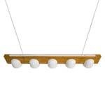 LED-hanglamp Vica ijzer/massief eikenhout