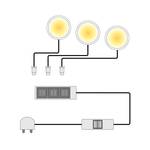 3-delige LED-vitrineverlichtingset wit