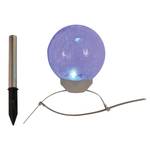 LED Solar-Kugelleuchte Farbwechsler II 2-flammig - Weiß Glas
