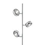 Lampadaire LED Leicester Verre / Métal - 3 ampoules - Mat nickel - Nickel mat