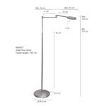 LED-Stehleuchte Perpetua 1-flammig Nickel matt