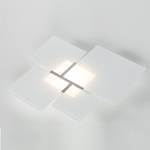 Applique murale/plafond LED Ouadrifoglio Verre / Acier Blanc 1 ampoule