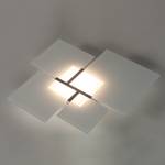 Applique murale/plafond LED Ouadrifoglio Verre / Acier Blanc 1 ampoule