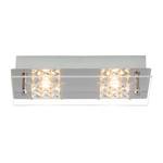 Lampada LED parete e soffitto Martino 2 luci - Color argento - Metallo cromato