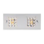 Lampada LED parete e soffitto Martino 2 luci - Color argento - Metallo cromato