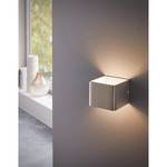 LED-wandlamp Sania I aluminium - 1 lichtbron - Aluminiumkleurig/wit