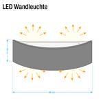 LED-wandlamp SHINE ALU nikkelkleurig 2 lichtbronnen