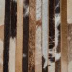 Patchwork-tapijt Skelby leer - bruin - 160x230cm