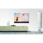 Foto op canvas Banksy No. 14 canvas - beige/zwart