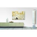 Foto op canvas Banksy No. 8 canvas - beige/geel