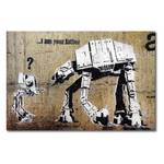 Impression sur toile Banksy No.9 Toile - Beige / Blanc