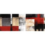 Bild Quadrat Grau - Rot - Textil - 150 x 57 x 3 cm