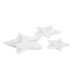 Assiettes en étoile Lena (lot de 3) Blanc - Porcelaine