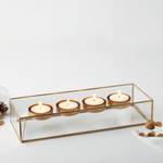 Kerzenhalter Rosso Glas / Metall - Gold