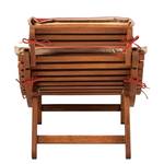 Chaise longue Ipanema I Eucalyptus massif / Textile rouge