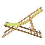 Chaise longue Bamboo III Bambou massif / Tissu