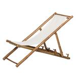 Chaise longue Bamboo II Bambou massif / Tissu