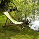 Chaise longue Bamboo III Bambou massif / Tissu