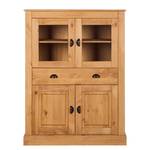 Armoire vitrine Neely Pin massif - Pin