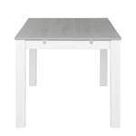 Table Neely Pin massif - Blanc / Gris - 160 x 90 cm