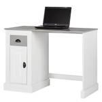 Bureau Neely massief grenenhout - Wit/grijs