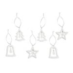 Decorazioni natalizie Louise (set da 6) Bianco - Porcellana - Altezza: 7 cm