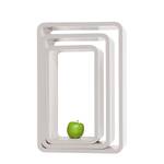 Cubes Lounge Blanc - Forme ovale (lot de 3)
