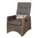 Gartensessel Teramo II Webstoff / Polyrattan - Grau / Bronze