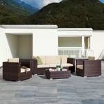 Lounge Set Paradise Lounge (4-teilig) Polyrattan/Stoff Braun/Beige