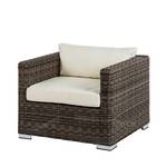 Set Lounge Royal Comfort (7 pezzi) Polyrattan/Tessuto marrone/Beige