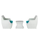 Loungeset White Cloud (3-delig) van polyrotan in wit