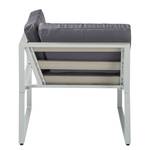 Fauteuil d'angle Kudo Tissu / Polywood - Gris foncé / Gris clair