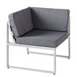 Fauteuil d'angle Kudo Tissu / Polywood - Gris foncé / Gris clair