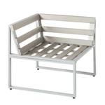 Fauteuil d'angle Kudo Tissu / Polywood - Gris foncé / Gris clair