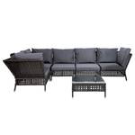 Loungegruppe Kylo IV (6-teilig) Webstoff / Polyrattan - Grau / Anthrazit