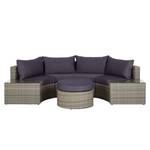 Loungegruppe Paradise Lounge III Polyrattan / Webstoff - Braun / Deep Taupe