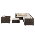 Loungeset Royal Comfort Garden (7-tlg) Webstoff / Polyrattan - Beige / Braun