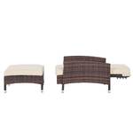 Gartenliege Paradise Lounge  (2-teilig) Polyrattan Braun