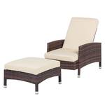 Gartenliege Paradise Lounge  (2-teilig) Polyrattan Braun