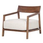 Loungefauteuil Amber geweven stof Stof Andra: Beige