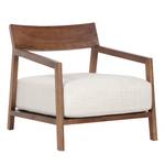 Loungefauteuil Amber geweven stof Stof Andra: Beige